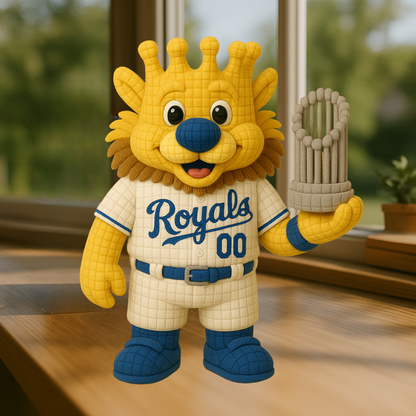 LIMITED EDITION - MLB 19 KCR KANSAS CITY ROYALS HANDMADE CROCHET
