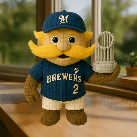 LIMITED EDITION - MLB 23 MWB MILWAUKEE BREWERS HANDMADE CROCHET