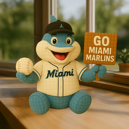 LIMITED EDITION - MLB 21 MML MIAMI MARLINS HANDMADE CROCHET