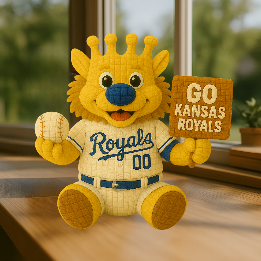 LIMITED EDITION - MLB 19 KCR KANSAS CITY ROYALS HANDMADE CROCHET