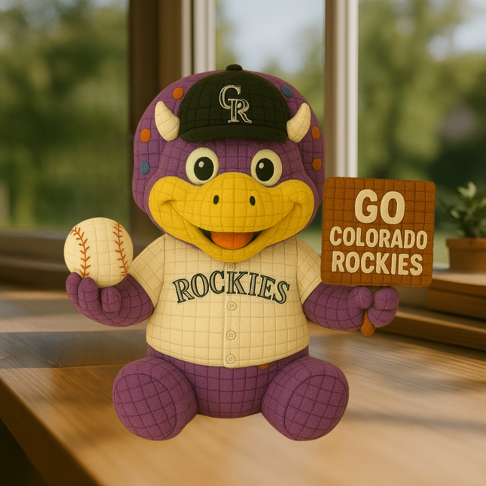 LIMITED EDITION - MLB 17 CLR COLORADO ROCKIES HANDMADE CROCHET