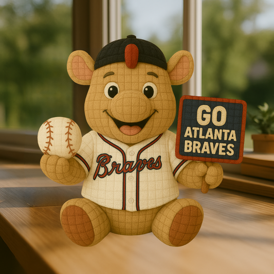 LIMITED EDITION - MLB 10 ABV ATLANTA BRAVES HANDMADE CROCHET