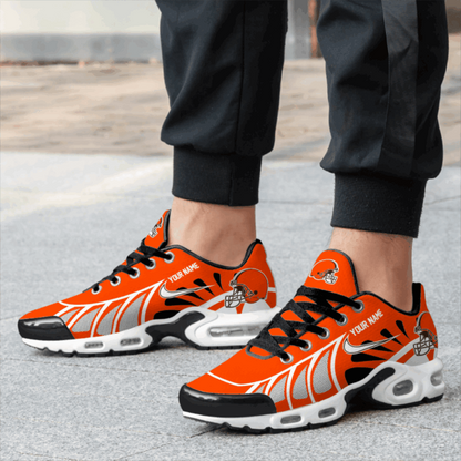 LIMITED EDITION - NEW CUSTOMIZED NFL29 CLB CLEVELAND BROWNS UNISEX AIR MAX PLUS SNEAKERS