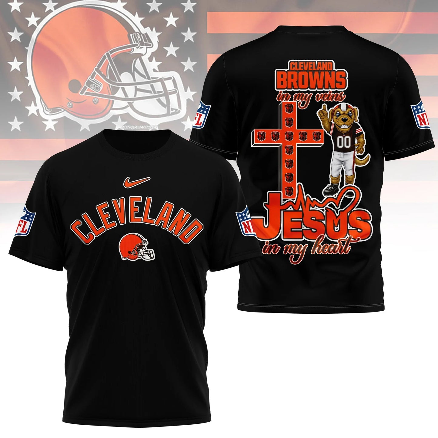 LIMITED EDITION - NEW CUSTOMIZED NFL29 CLB CLEVELAND BROWNS T-SHIRT | MULTIPLE COLORS AVAILABLE