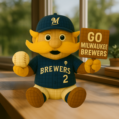 LIMITED EDITION - MLB 23 MWB MILWAUKEE BREWERS HANDMADE CROCHET