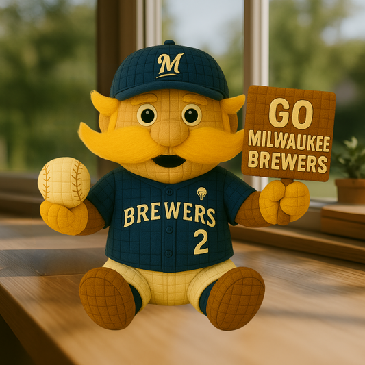 LIMITED EDITION - MLB 23 MWB MILWAUKEE BREWERS HANDMADE CROCHET