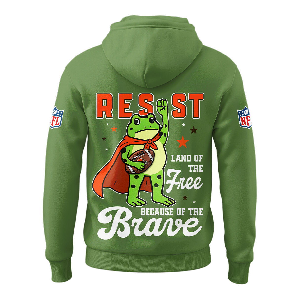 LIMITED EDITION - NEW CUSTOMIZED NFL29 CLB CLEVELAND BROWNS LAND OF THE FREE BRAVE T-SHIRT, POLO, HOODIE & JACKETS