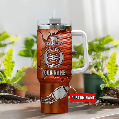 LIMITED EDITION - NEW CUSTOMIZED NFL29 CLB CLEVELAND BROWNS TUMBLER CUP