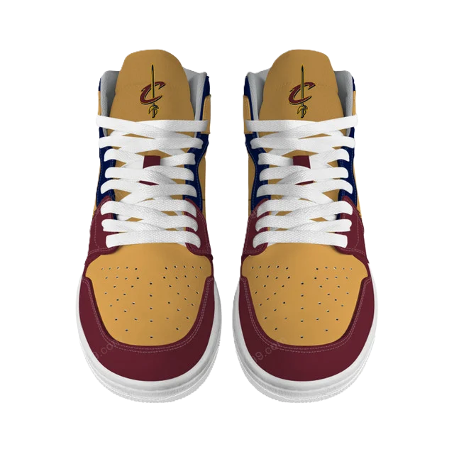 LIMITED EDITION - NEW CUSTOMIZED NBA02 CL CAVALIERS AIR JORDAN SNEAKERS
