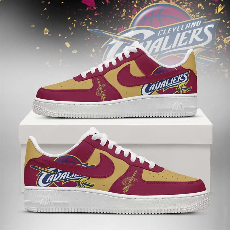 LIMITED EDITION - NEW CUSTOMIZED NBA02 CL CAVALIERS AF1 SHOES