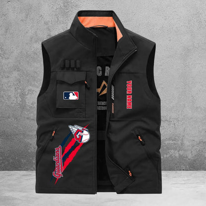 LIMITED EDITION - NEW CUSTOMIZED MLB13 CGS CLEVELAND GUARDIANS SLEEVELESS VEST