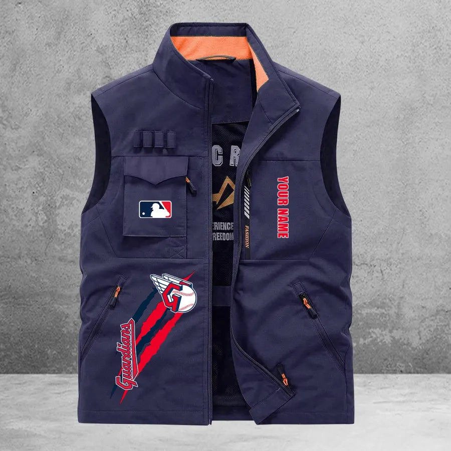 LIMITED EDITION - NEW CUSTOMIZED MLB13 CGS CLEVELAND GUARDIANS SLEEVELESS VEST