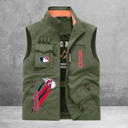 LIMITED EDITION - NEW CUSTOMIZED MLB13 CGS CLEVELAND GUARDIANS SLEEVELESS VEST