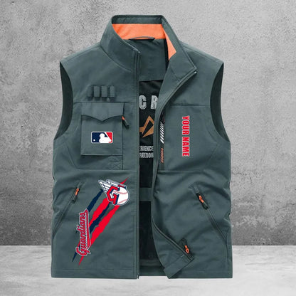 LIMITED EDITION - NEW CUSTOMIZED MLB13 CGS CLEVELAND GUARDIANS SLEEVELESS VEST