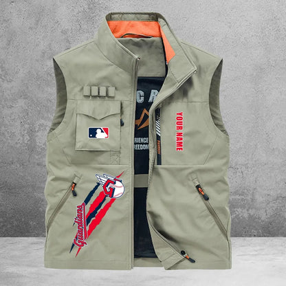 LIMITED EDITION - NEW CUSTOMIZED MLB13 CGS CLEVELAND GUARDIANS SLEEVELESS VEST