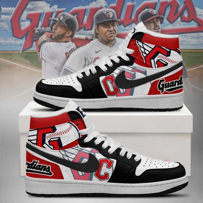 LIMITED EDITION - NEW CUSTOMIZED MLB13 CL GUARDIANS AIR JORDAN SNEAKERS