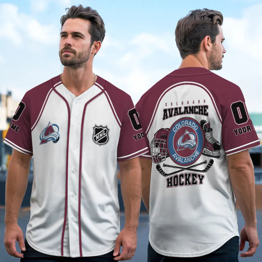 LIMITED EDITION - NEW CUSTOMIZED NHL05 CAL COLORADO AVALANCHE BASEBALL JERSEY