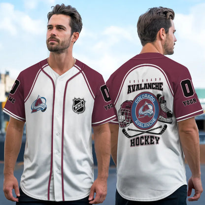 LIMITED EDITION - NEW CUSTOMIZED NHL05 CAL COLORADO AVALANCHE BASEBALL JERSEY