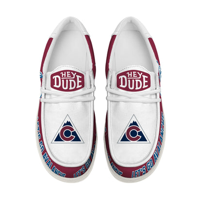 LIMITED EDITION - NEW CUSTOMIZED NHL05 CAL COLORADO AVALANCHE LOAFER SHOES