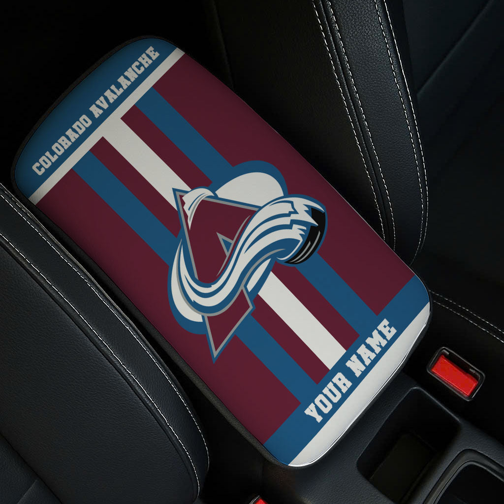 LIMITED EDITION - NEW CUSTOMIZED NHL05 CAL COLORADO AVALANCHE CAR ARMREST PAD COVER