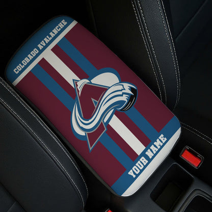 LIMITED EDITION - NEW CUSTOMIZED NHL05 CAL COLORADO AVALANCHE CAR ARMREST PAD COVER