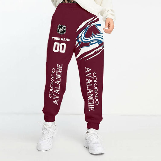 LIMITED EDITION - NEW CUSTOMIZED NHL18 CBJ COLUMBUS BLUE JACKETS UNISEX LONG PANTS