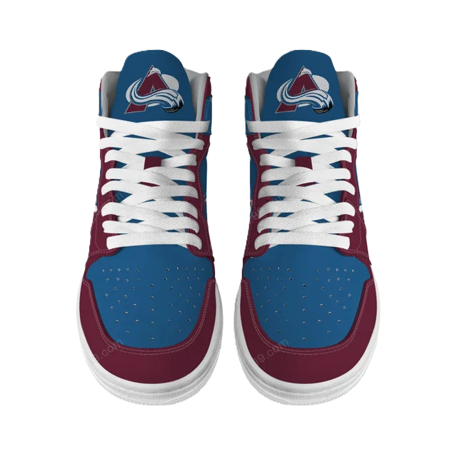 LIMITED EDITION - NEW CUSTOMIZED NHL05 CL AVALANCHE AIR JORDAN SNEAKERS