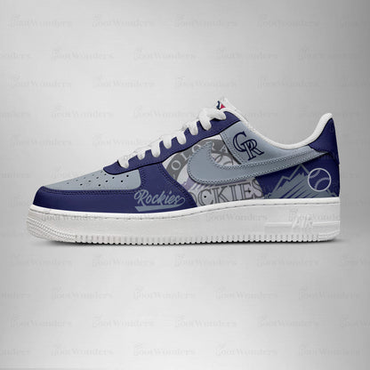 LIMITED EDITION - NEW CUSTOMIZED MLB30 CL ROCKIES AF1 SHOES