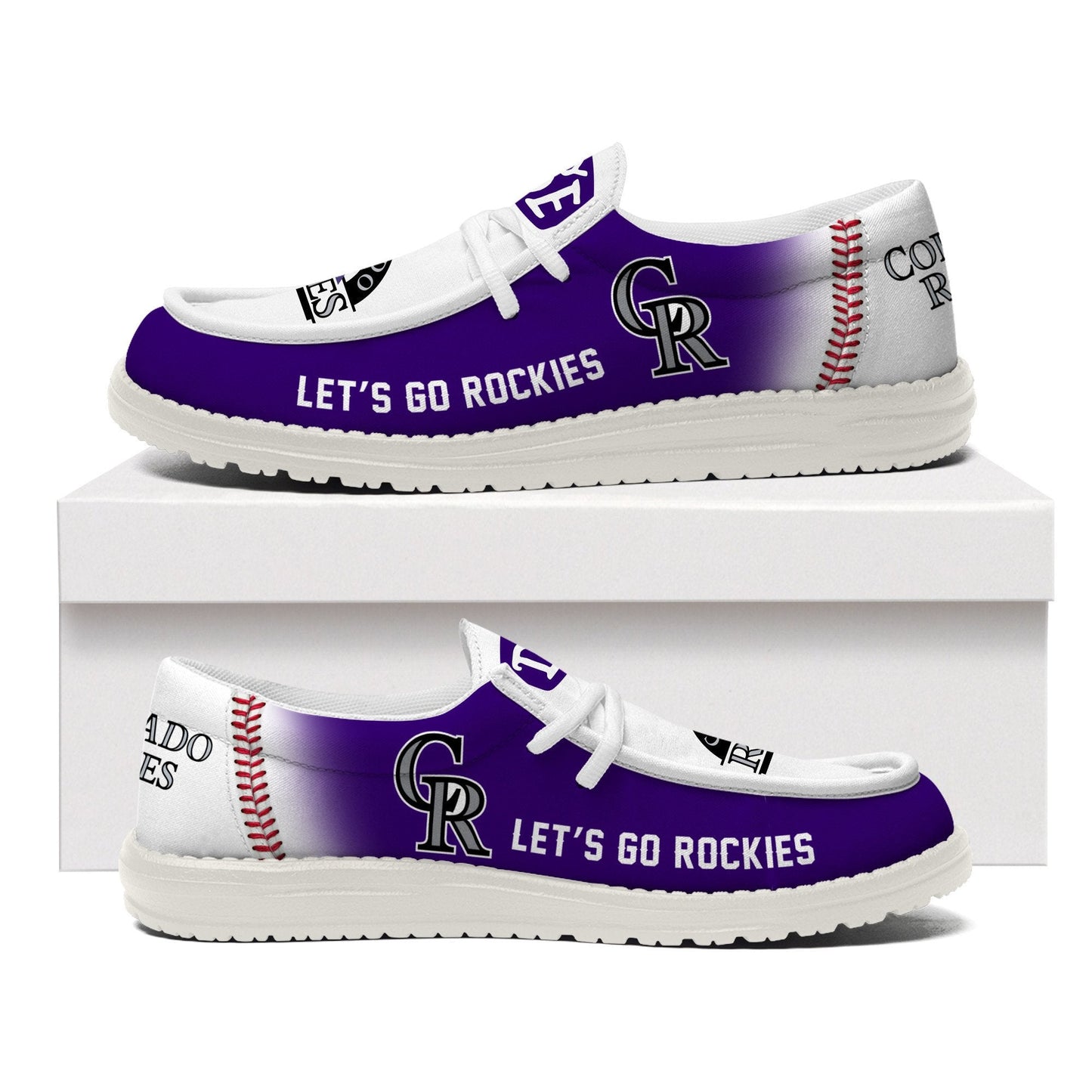 LIMITED EDITION - NEW CUSTOMIZED MLB30 CL ROCKIES LOAFER SHOES