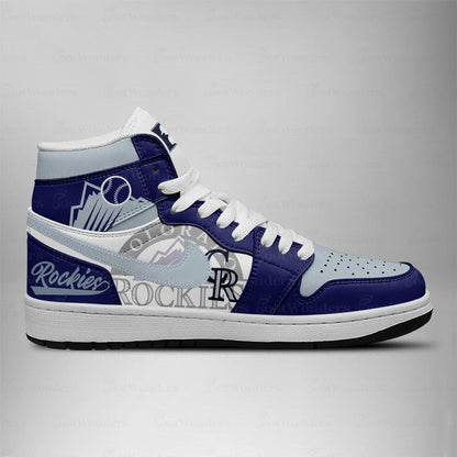LIMITED EDITION - NEW CUSTOMIZED MLB30 CL ROCKIES AIR JORDAN SNEAKERS