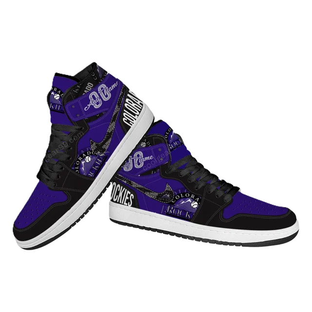 LIMITED EDITION - NEW CUSTOMIZED MLB30 CL ROCKIES AIR JORDAN SNEAKERS
