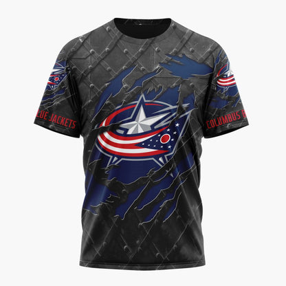 LIMITED EDITION - NEW CUSTOMIZED NHL18 CBJ COLUMBUS BLUE JACKETS UNISEX T-SHIRT, POLO, HOODIE & JACKETS