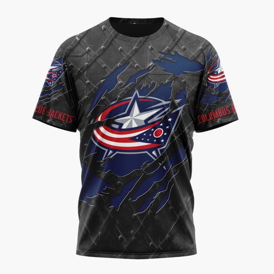 LIMITED EDITION - NEW CUSTOMIZED NHL18 CBJ COLUMBUS BLUE JACKETS UNISEX T-SHIRT, POLO, HOODIE & JACKETS
