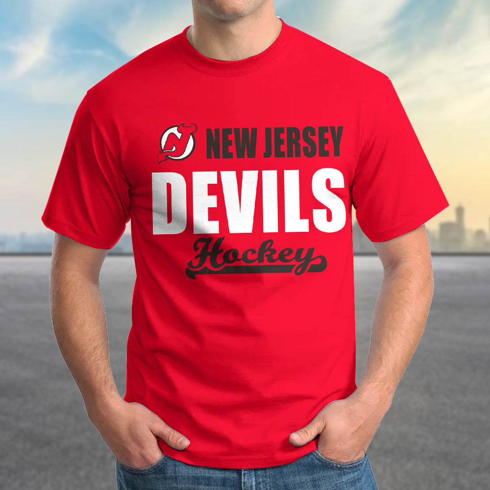 LIMITED EDITION - NEW CUSTOMIZED NHL06 NJD NEW JERSEY DEVILS T-SHIRT FOR FAMILY (ADULTS & KIDS)