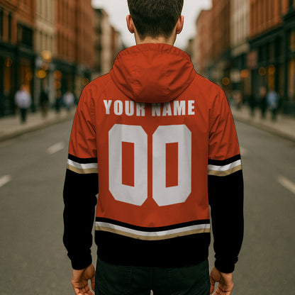 LIMITED EDITION - NEW CUSTOMIZED NHL09 AHD ANAHEIM DUCKS WINDBREAKER JACKET