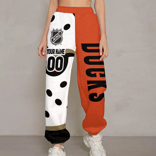 LIMITED EDITION - NEW CUSTOMIZED NHL09 AHD ANAHEIM DUCKS LONG PANTS
