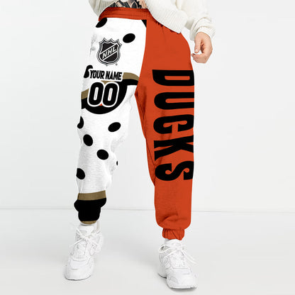 LIMITED EDITION - NEW CUSTOMIZED NHL09 AHD ANAHEIM DUCKS LONG PANTS