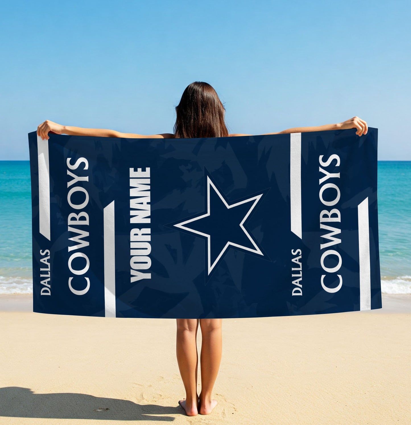 LIMITED EDITION - NEW CUSTOMIZED NFL21 DCB DALLAS COWBOYS BEACH & BATH TOWEL