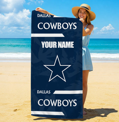 LIMITED EDITION - NEW CUSTOMIZED NFL21 DCB DALLAS COWBOYS BEACH & BATH TOWEL