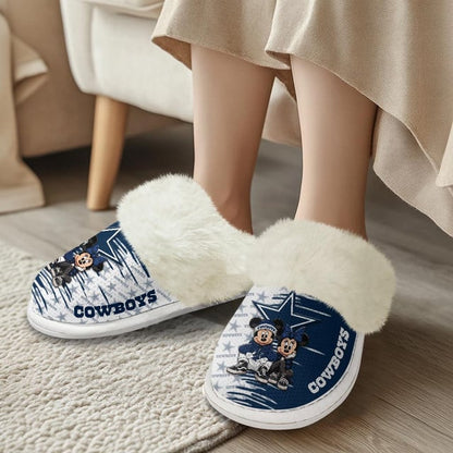 LIMITED EDITION - NEW CUSTOMIZED NFL21 DCB DALLAS COWBOYS COTTON SLIPPERS