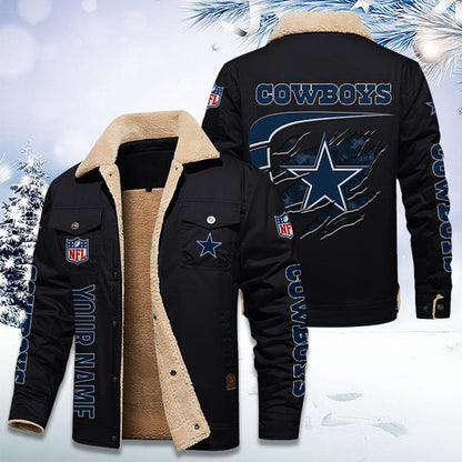 LIMITED EDITION - NEW CUSTOMIZED NFL21 DCB DALLAS COWBOYS FLEECE JACKET