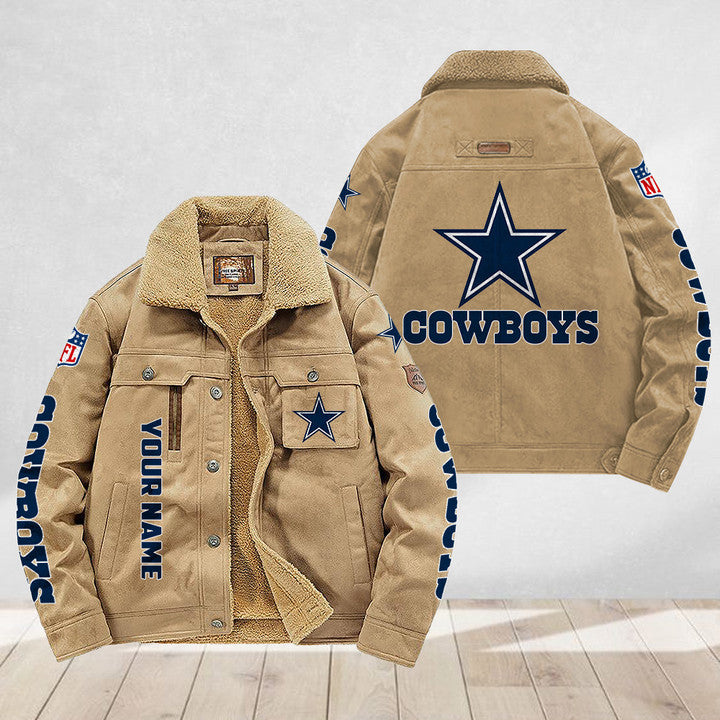 LIMITED EDITION - NEW CUSTOMIZED NFL21 DCB DALLAS COWBOYS FLEECE JACKET