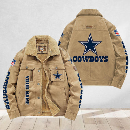 LIMITED EDITION - NEW CUSTOMIZED NFL21 DCB DALLAS COWBOYS FLEECE JACKET