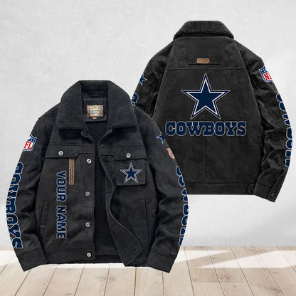 LIMITED EDITION - NEW CUSTOMIZED NFL21 DCB DALLAS COWBOYS FLEECE JACKET