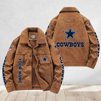 LIMITED EDITION - NEW CUSTOMIZED NFL21 DCB DALLAS COWBOYS FLEECE JACKET