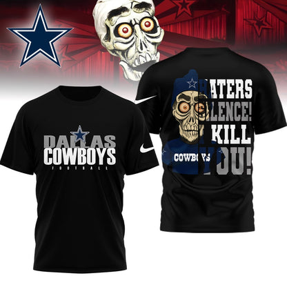 LIMITED EDITION - NEW CUSTOMIZED NFL21 DCB DALLAS COWBOYS HATERS SILENCE I KILL YOU SHIRT