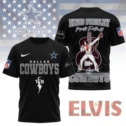 LIMITED EDITION - NEW CUSTOMIZED NFL21 DCB DALLAS COWBOYS X ELVIS PRESLEY FAN 3D SHIRT