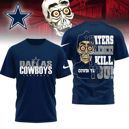 LIMITED EDITION - NEW CUSTOMIZED NFL21 DCB DALLAS COWBOYS HATERS SILENCE I KILL YOU SHIRT