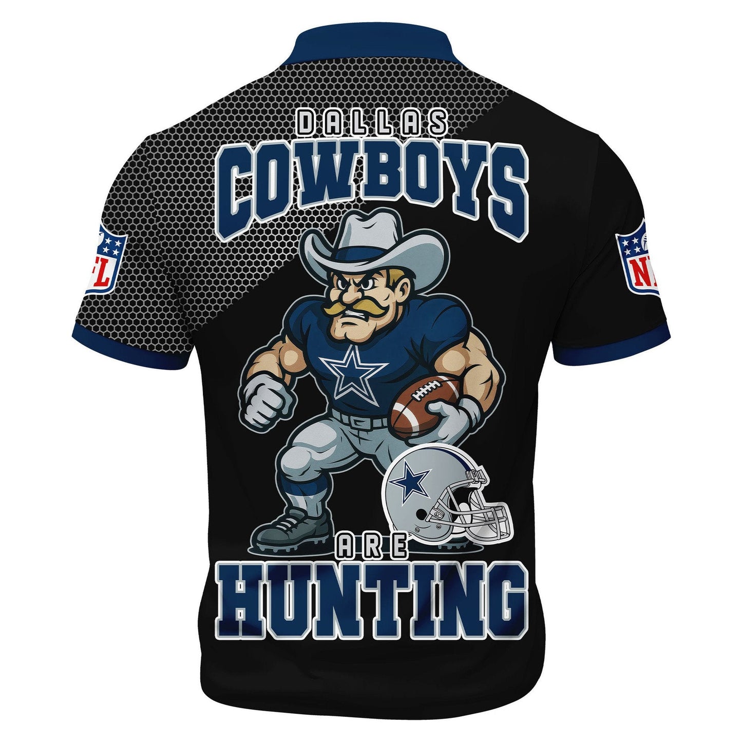 LIMITED EDITION - NEW CUSTOMIZED NFL21 DCB DALLAS COWBOYS HARLEY-DAVIDSON POLO WITH ZIPPER SHIRT