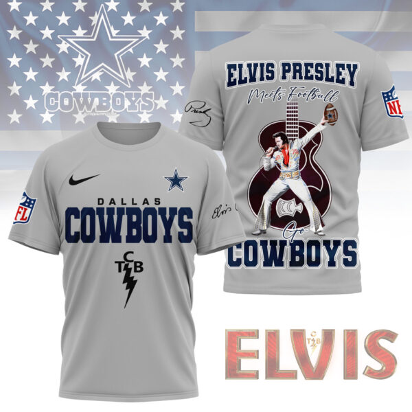 LIMITED EDITION - NEW CUSTOMIZED NFL21 DCB DALLAS COWBOYS X ELVIS PRESLEY FAN 3D SHIRT